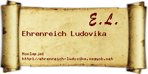 Ehrenreich Ludovika névjegykártya